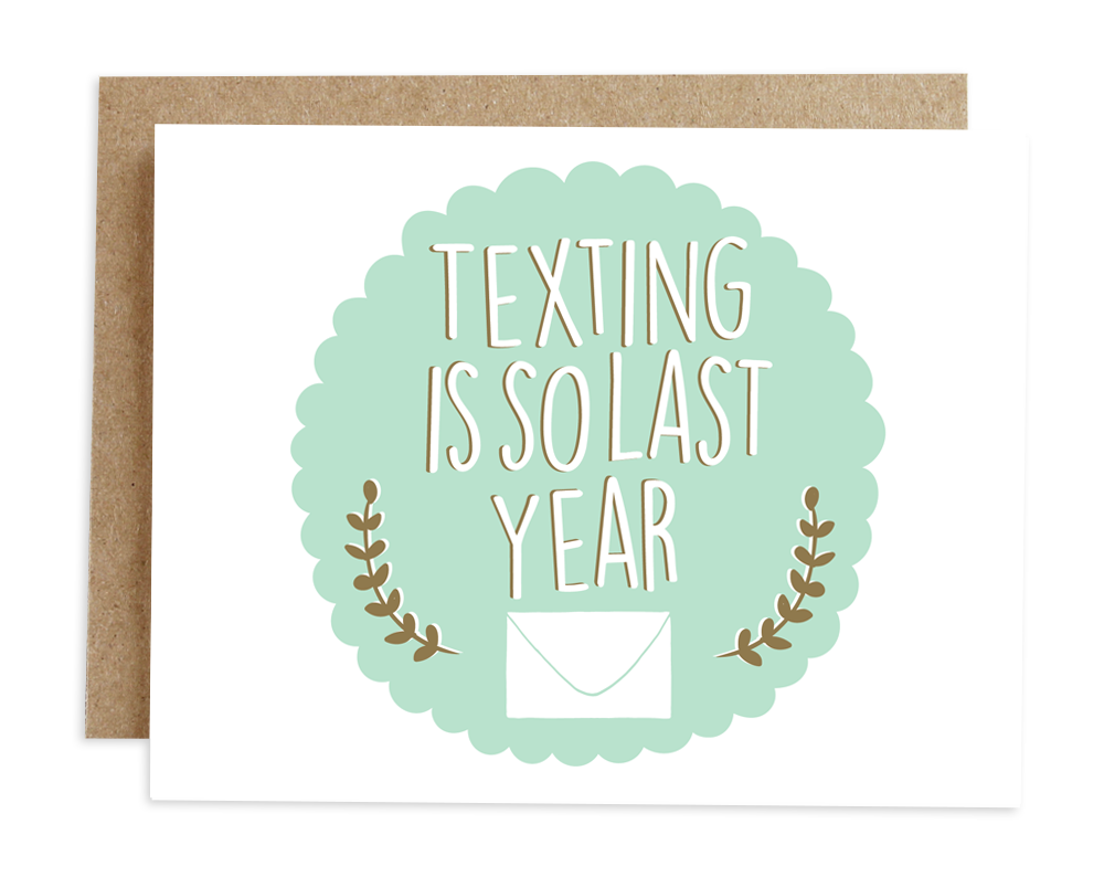 Texting - Just Because Card