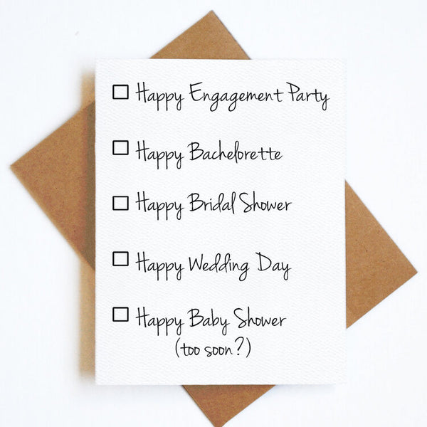 Bridal Multiple Choice Card