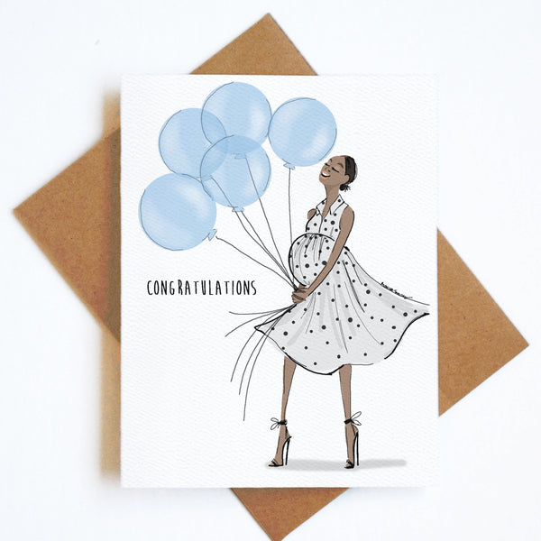 Polka Dot Parent Card - Blue