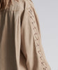 Johnny Lace Up Denim Shirt-Stone
