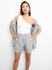 Poplin Paper Bag Short-Optic Stripe
