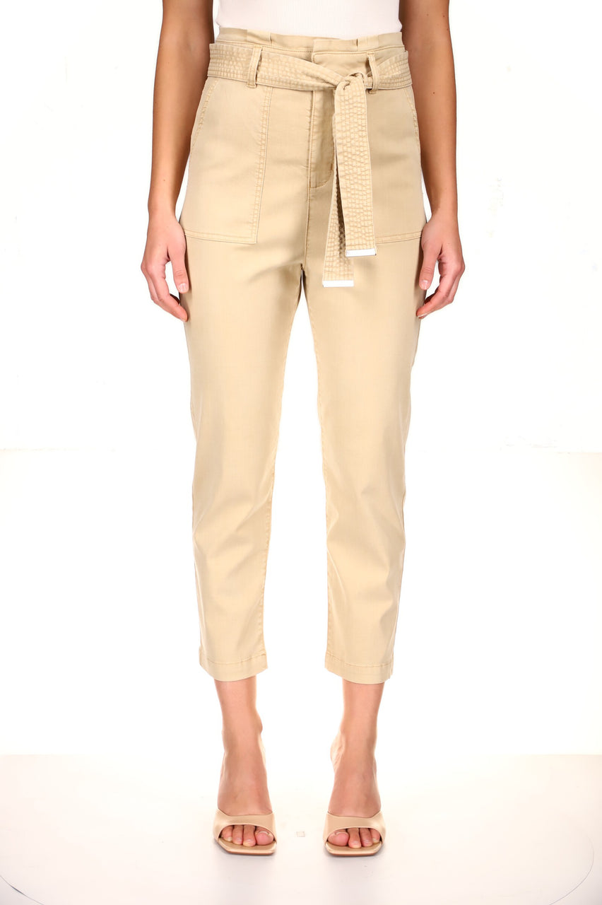 Modern Paper Bag Pants - Sand Stone