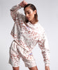 OTS Commuter Crop Sweater- Pink Animal