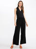 Side Slit Wide Leg Pants - Black