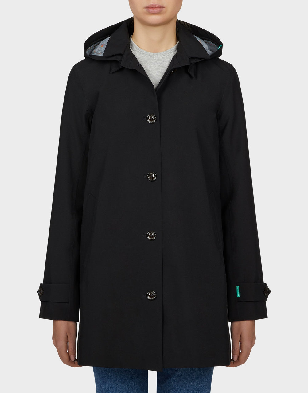 Grin Trench Coat - Black