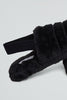 Denise Vegan Fur Slides - Black