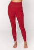 Metta Ribbed Legging - Deep Red