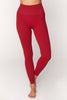 Metta Ribbed Legging - Deep Red