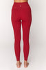 Metta Ribbed Legging - Deep Red