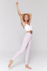 Metta Ribbed Legging-Rose Quartz
