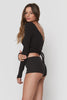 Reversible Ballet Wrap Top - Vintage Black