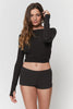 Reversible Ballet Wrap Top - Vintage Black