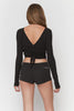 Reversible Ballet Wrap Top - Vintage Black