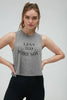 More Soul Crop Tank - Heather Grey