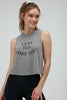 More Soul Crop Tank - Heather Grey