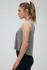 More Soul Crop Tank - Heather Grey