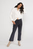 Josie High Rise Crop Flare - Obsidian
