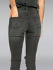 Isabel skinny mid-rise - washed blk distressed