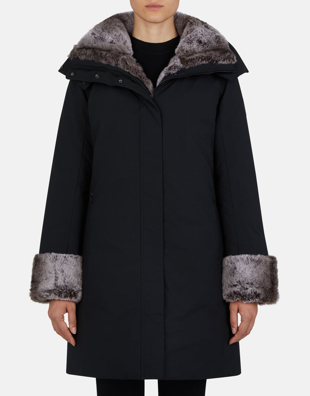 Smeg Hooded Parka w/ Faux Fur Lining - Black