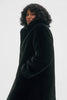 Savannah Maxi Vegan Fur Coat - Black