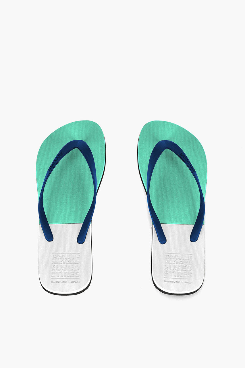Bicolour Flip Flops - Mint