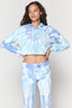 Tie Dye Luna Crop Hoodie - Aruba
