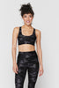 Studio Sports Bra w/ Tape- Black Camo Print