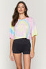 Solstice Cropped Tee - Paradise Swirl Tie Dye