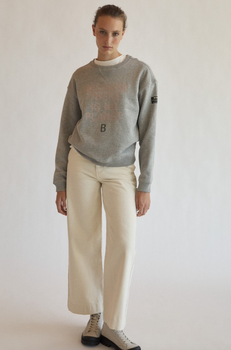 Llanes Because Sweatshirt - Grey/Pink
