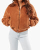 Teddy Bomber Jacket- Copper