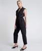 Sleeveless Olivia Aviator Jumpsuit- Washed Black