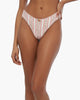 Rosette Scoop Floral Stripes Bikini Bottoms - Baby Pink