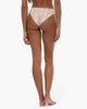 Rosette Scoop Floral Stripes Bikini Bottoms - Baby Pink