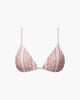 Cooper Floral Stripes Bikini Top - Baby Pink