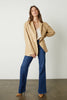 Camila Vegan Leather Jacket- Bisque