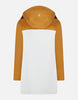 Double Breasted Grin Coat - Honey Brown/White