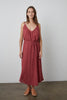 Kayle Cotton Dress - Bordo