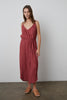 Kayle Cotton Dress - Bordo
