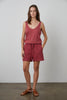 Jacky Cotton Romper - Bordo