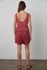 Jacky Cotton Romper - Bordo
