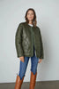 Marissa Quilted Sherpa Jacket- Army