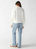 Plush Volume Sleeve Sweater- Creme