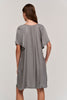 Suzanna Satin Dress - Gunmetal