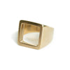 Open Square Statement Ring - Gold
