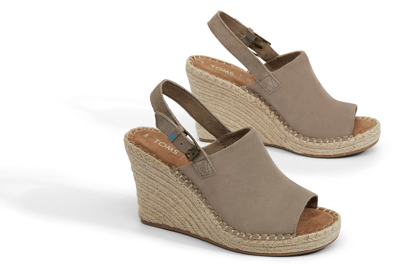 Suede Women's Monica Wedges - Desert Taupe