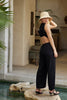 Vivi Woven Linen Jumpsuit - Black