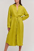 JORA LINEN SHIRT DRESS - LEMON DROP