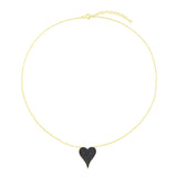 Happy Heart Necklace in Onyx