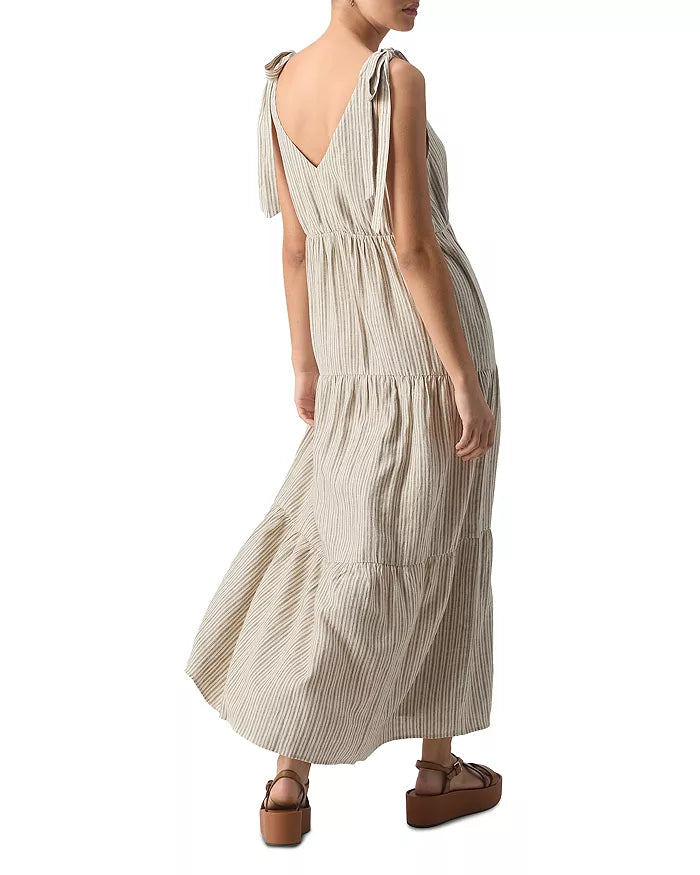 Move Your Body Maxi Dress-Eco Olive Stripe