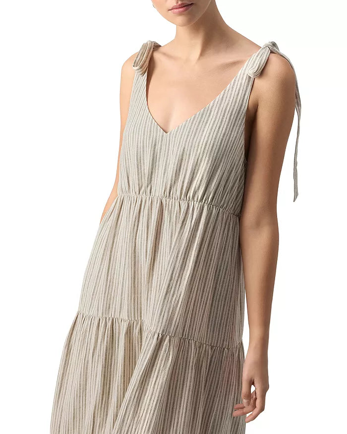 Move Your Body Maxi Dress-Eco Olive Stripe